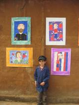 Mural con héroes y personajes de la Historia de Chile: Amaru 18