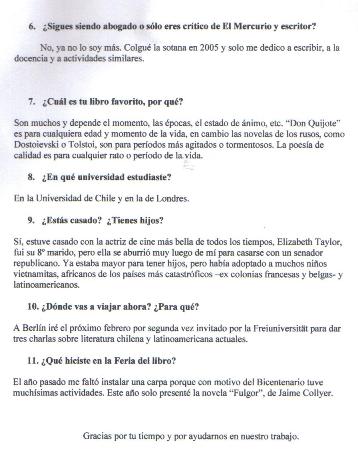 ENTREVISTA a Camilo Marks: II parte. "¿Cuál es tu libro favorito, por qué? Son muchos y depende el momento, las épocas, el estado de ánimo, etc. “Don Quijote” es para cualquier edad y momento de la vida, en cambio novelas de los rusos, como Dostoievsky o Tolstoi, son para períodos más agitados o tormentosos. La poesía de calidad es para cualquier rato o periodo de la vida." CINE